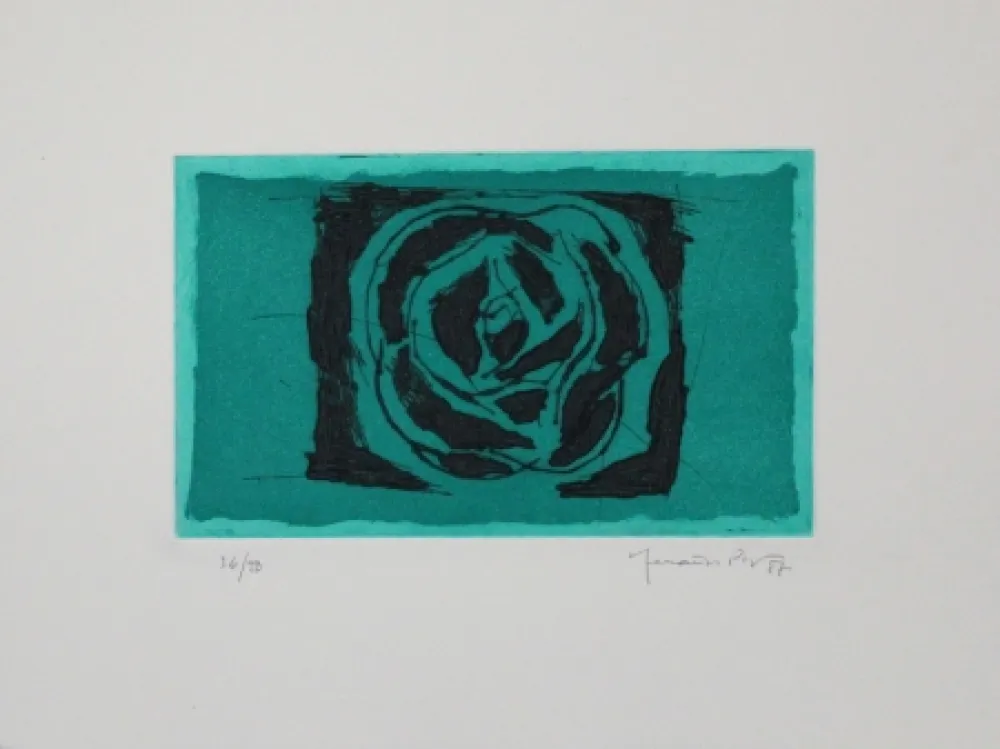 Ets En Aquatint Hernandez Pijuan - Rosa verda / Green Rose