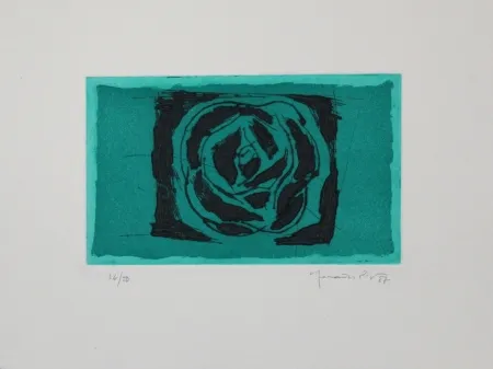 Ets En Aquatint Hernandez Pijuan - Rosa verda / Green Rose