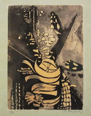 Ets En Aquatint Herold - Paroles peintes