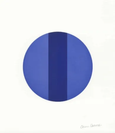 Diepdruk Herrera - Untitled (Vertical Blue Band)