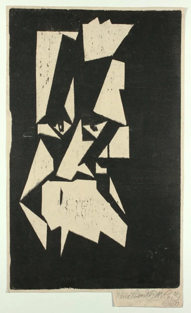 Houtsnede Hilker -  Kopf (Head)