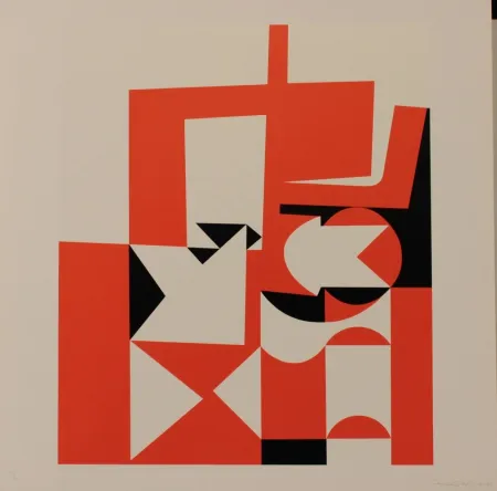 Lithografie Hill - JEUX - EXACTA FROM CONSTRUCTIVISM TO SYSTEMATIC ART 1918-1985