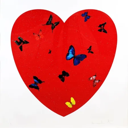 Zeefdruk Hirst - All You Need is Love Love Love