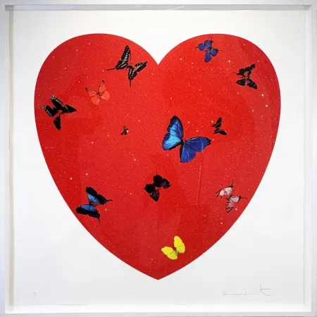 Zeefdruk Hirst - All You Need is Love Love Love