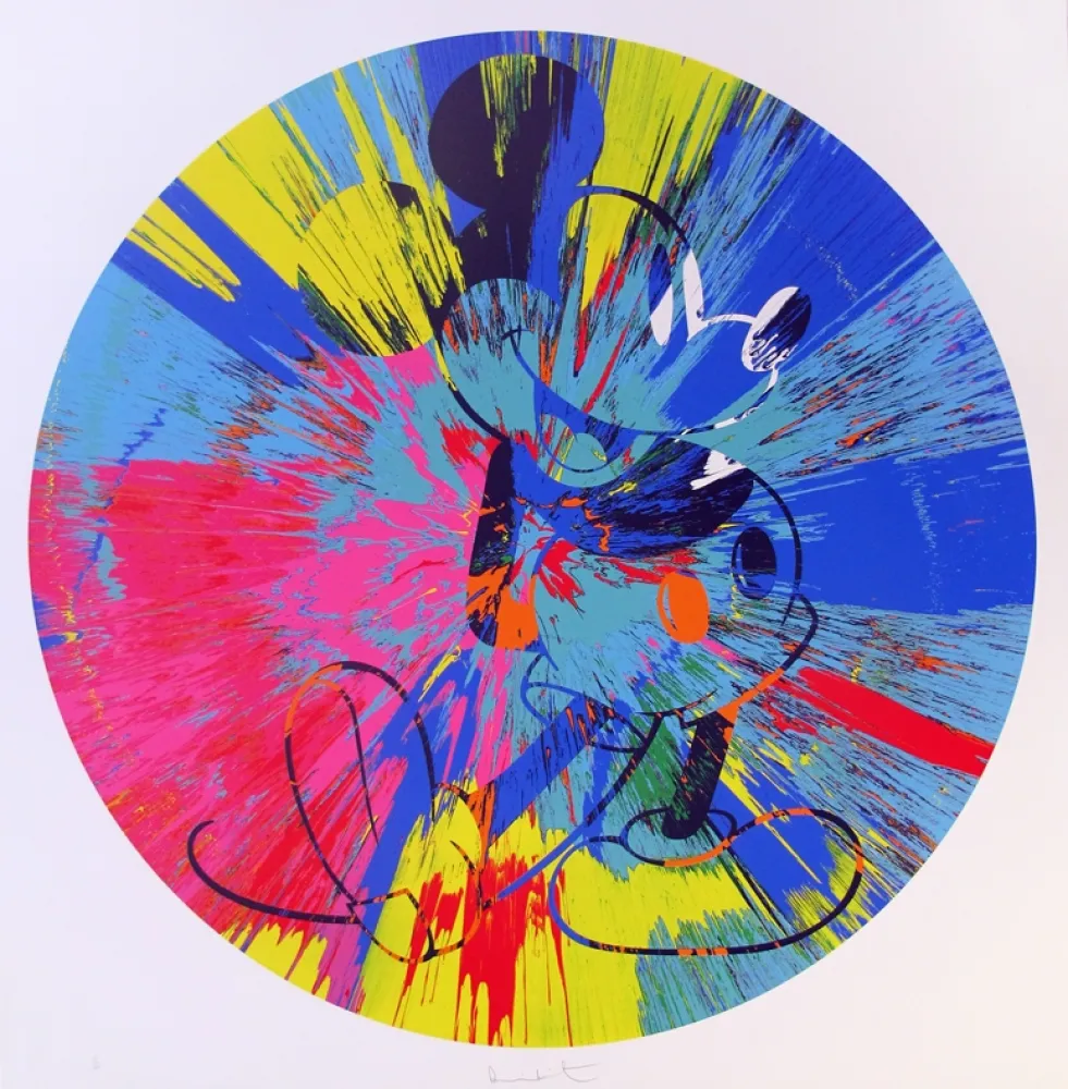 Zeefdruk Hirst - Beautiful Mickey (Spin)