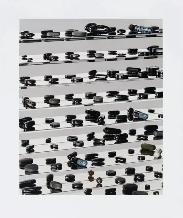 Zeefdruk Hirst - Black Brilliant Utopia, 2013