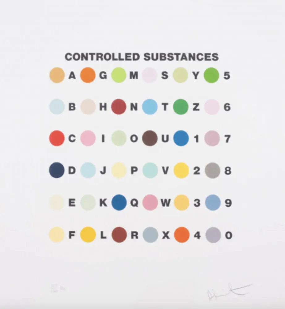Zeefdruk Hirst - Controlled Substances Key Spot
