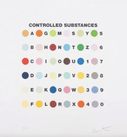 Zeefdruk Hirst - Controlled Substances Key Spot