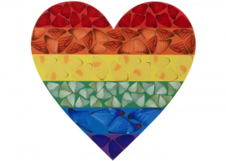 Multiple Hirst - H7-3 Butterfly Heart (Large)