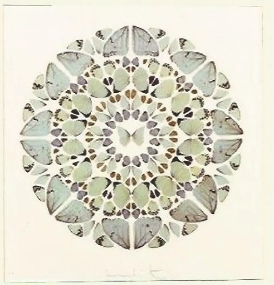 Zeefdruk Hirst - Psalm Print, Exaudi, Domine (Diamond dust)