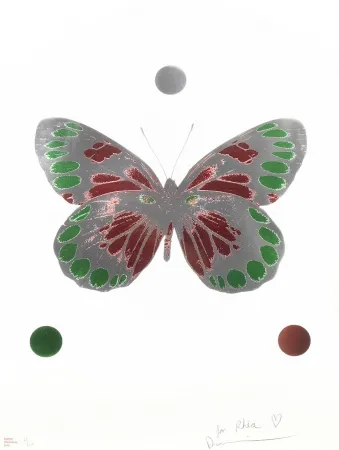 Geen Techniek Hirst - Science Xmas Butterfly Print