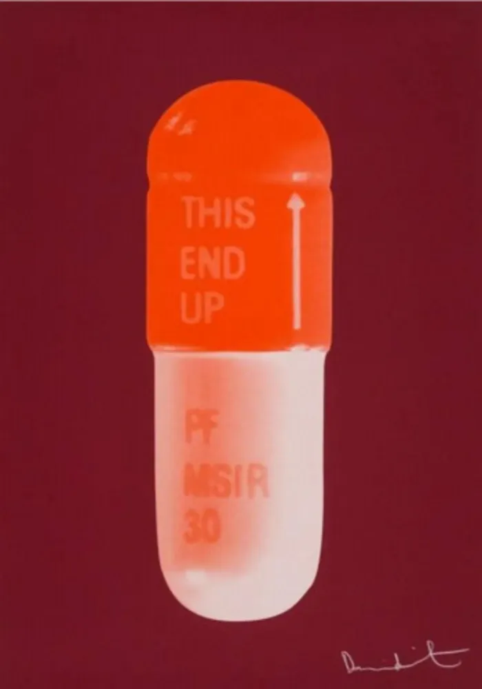 Zeefdruk Hirst - The Cure (Sienna Red/Tangerine/Light Tangerine)