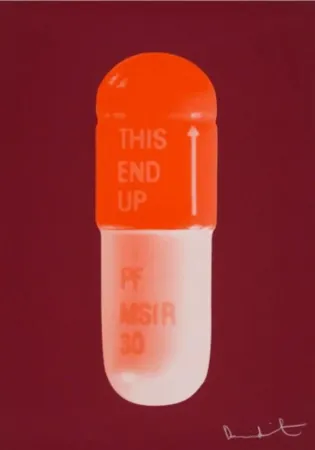 Zeefdruk Hirst - The Cure (Sienna Red/Tangerine/Light Tangerine)