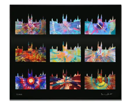 Zeefdruk Hirst - Toddington Spins for Contemporary Art Society, 2008