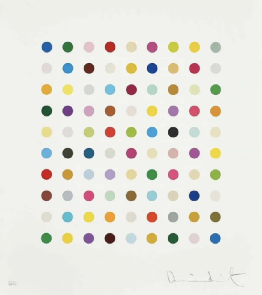 Zeefdruk Hirst - Untitled - spot print B