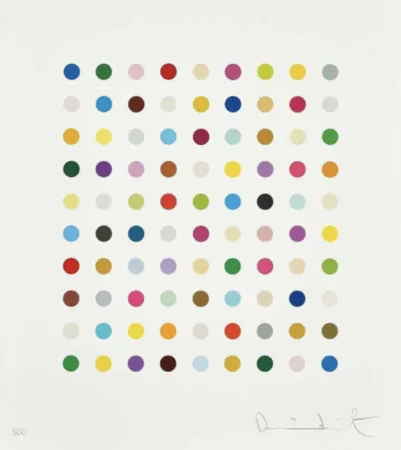 Zeefdruk Hirst - Untitled - spot print B