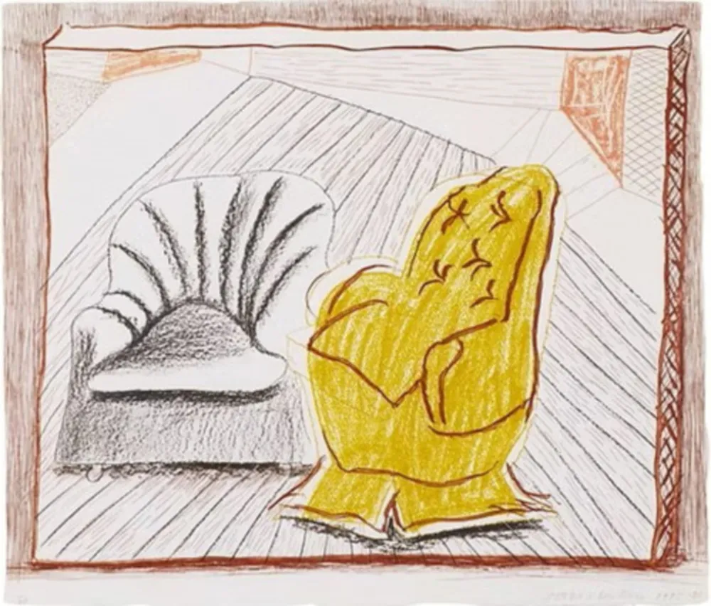 Lithografie Hockney - A Picture of Two Chairs