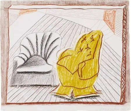 Lithografie Hockney - A Picture of Two Chairs