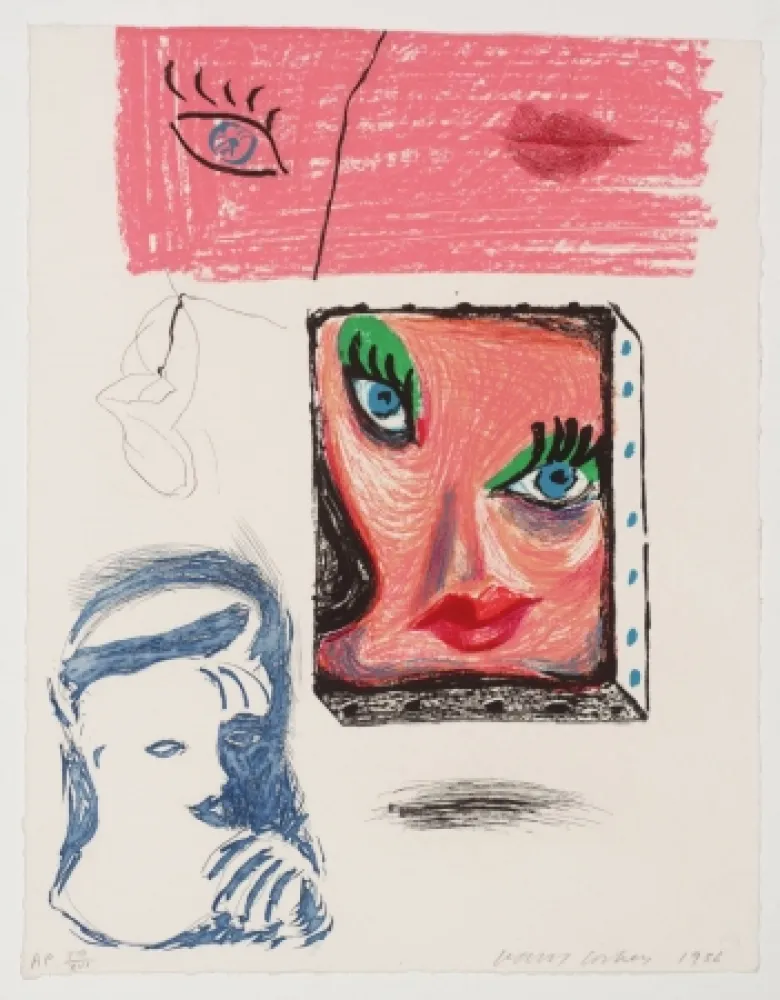 Ets En Aquatint Hockney - An image of Celia