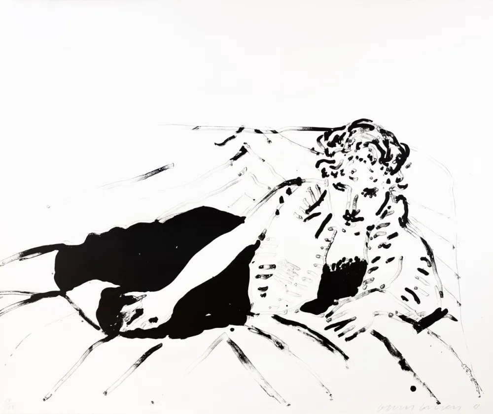 Lithografie Hockney - Big Celia Print #1
