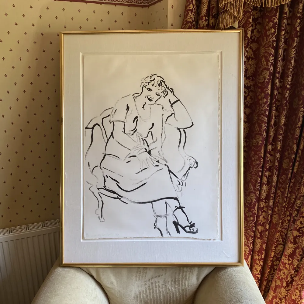 Lithografie Hockney -  Celia Inquiring