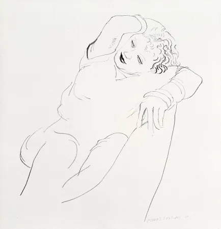 Lithografie Hockney - Celia Reclining