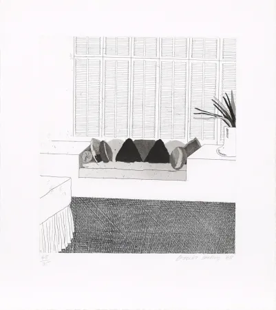 Ets En Aquatint Hockney - Cushions