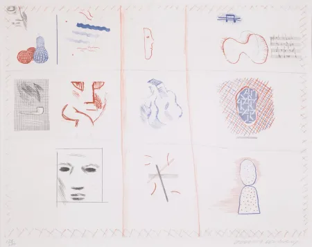 Ets En Aquatint Hockney - Franco-American Mail (from The Blue Guitar)