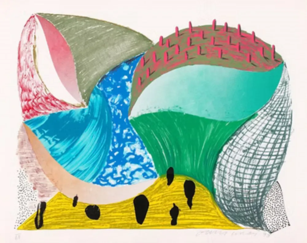 Zeefdruk Hockney - Gorge D'incre