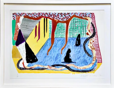 Lithografie Hockney - Ink in the room
