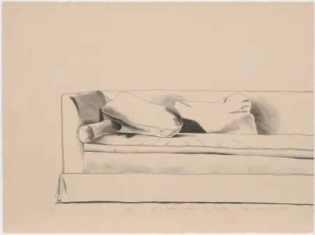 Lithografie Hockney - Sofa 8501 Hedges Place Los Angeles
