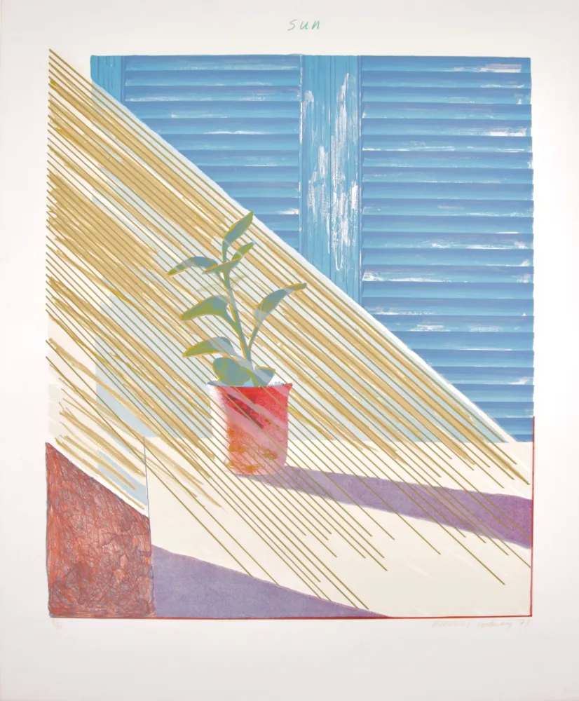 Lithografie Hockney - Sun
