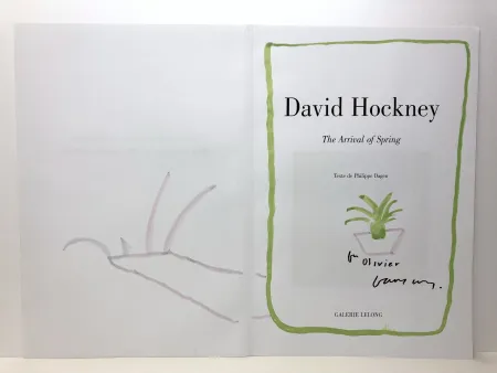 Geen Techniek Hockney - The arrival of the spring. Dessin à l'aquarelle. Signé