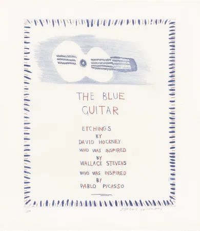 Ets En Aquatint Hockney - The Blue Guitar: title page