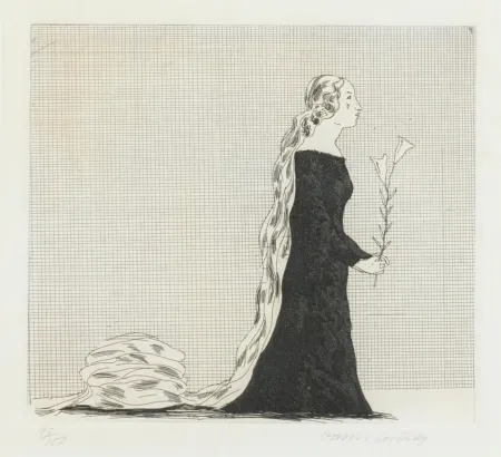 Ets En Aquatint Hockney - The Older Rapunzel