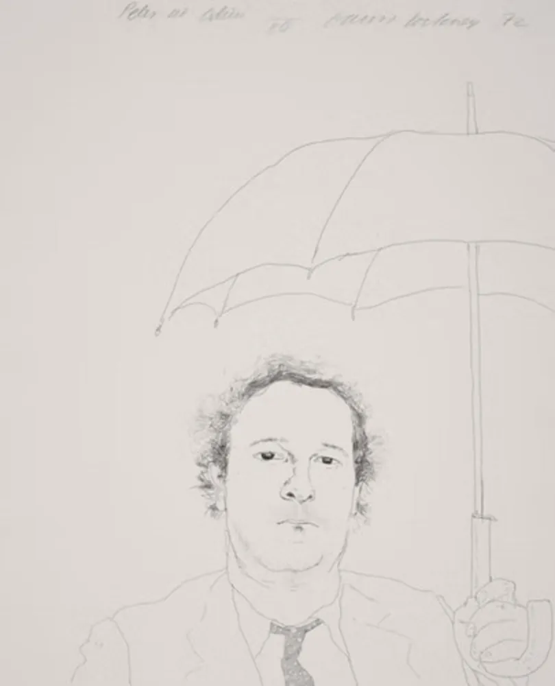 Ets En Aquatint Hockney - The Restaurateur - Peter At Odins