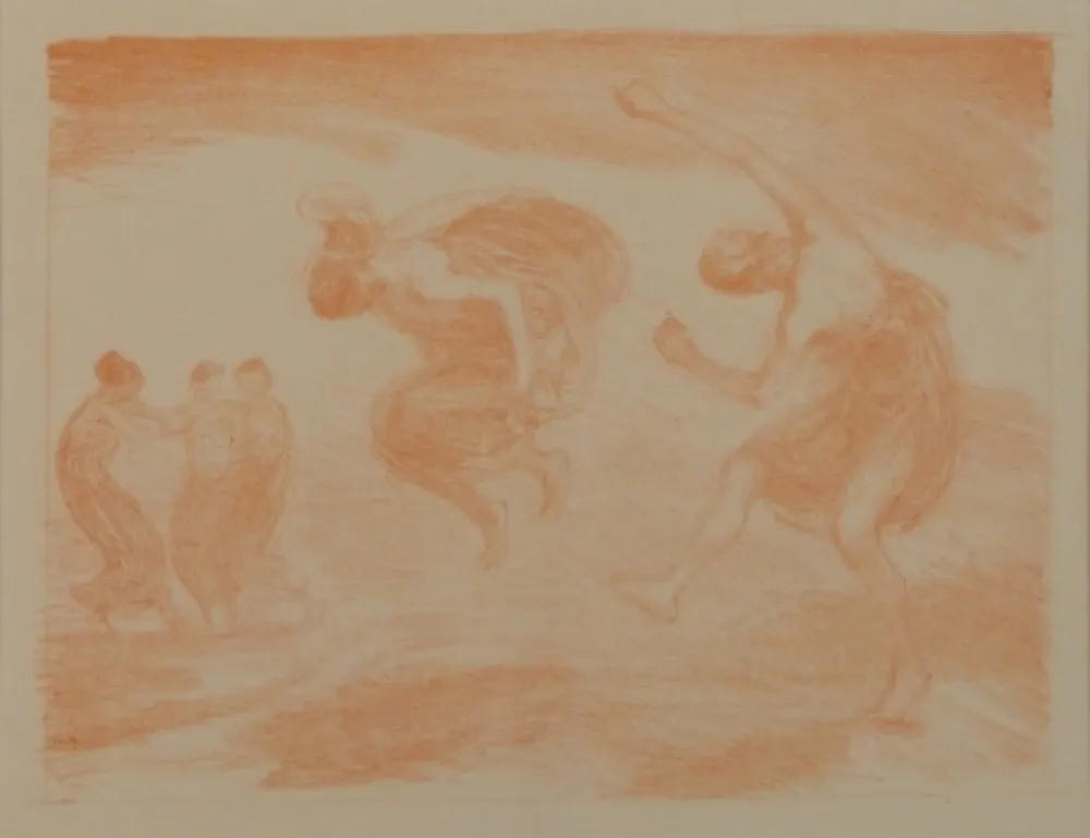 Lithografie Hofmann - Tanzende Mädchen (Springende Mädchen)