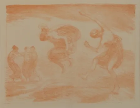 Lithografie Hofmann - Tanzende Mädchen (Springende Mädchen)