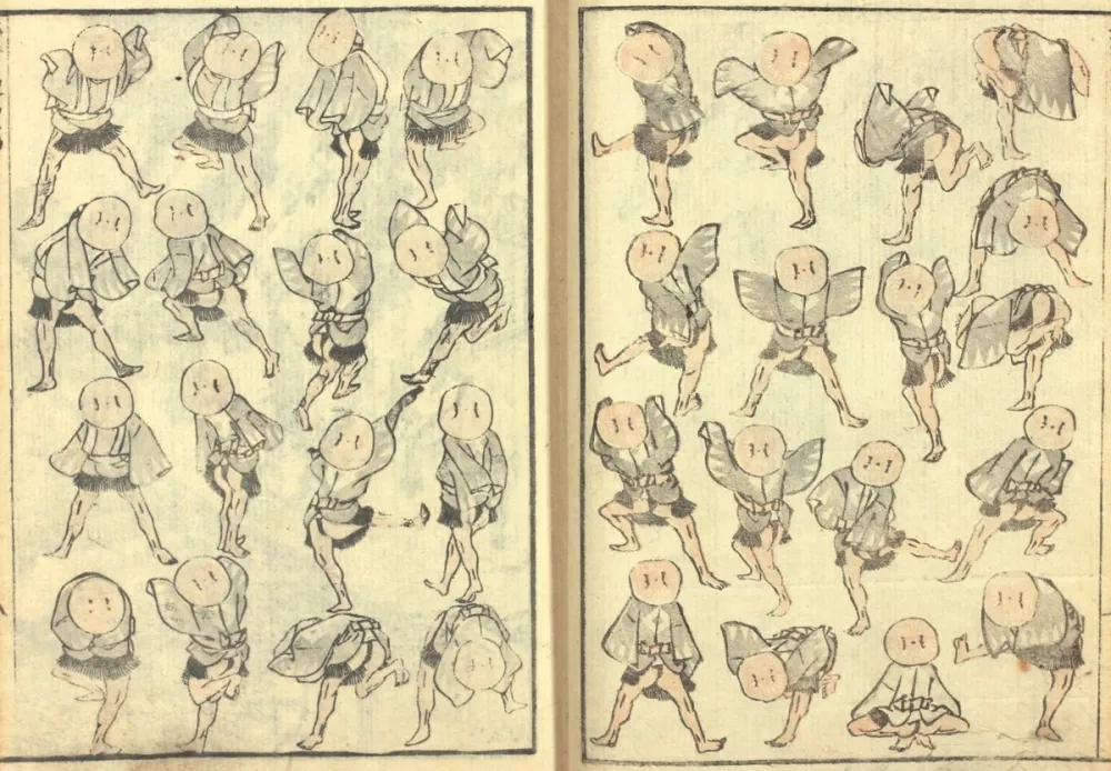 Houtsnede Hokusai - Hokusai Manga