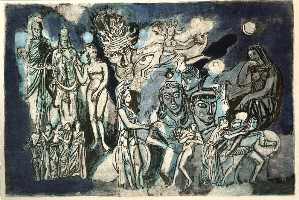 Lithografie Holy - Naissance de l'Odyssée III