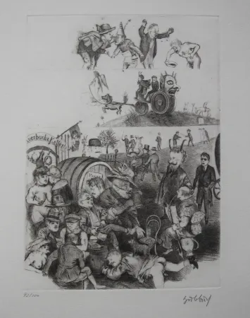 Ets Hubbuch - Auerbachs Keller in Leipzig