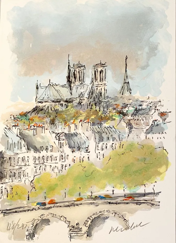 Lithografie Huchet - Notre-Dame de Paris