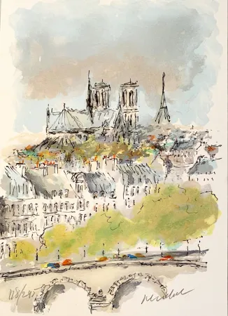 Lithografie Huchet - Notre-Dame de Paris