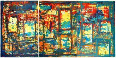 Lithografie Huftier - Fenêtre en Rajasthan