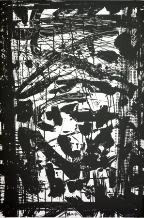 Lithografie Huftier - Noir