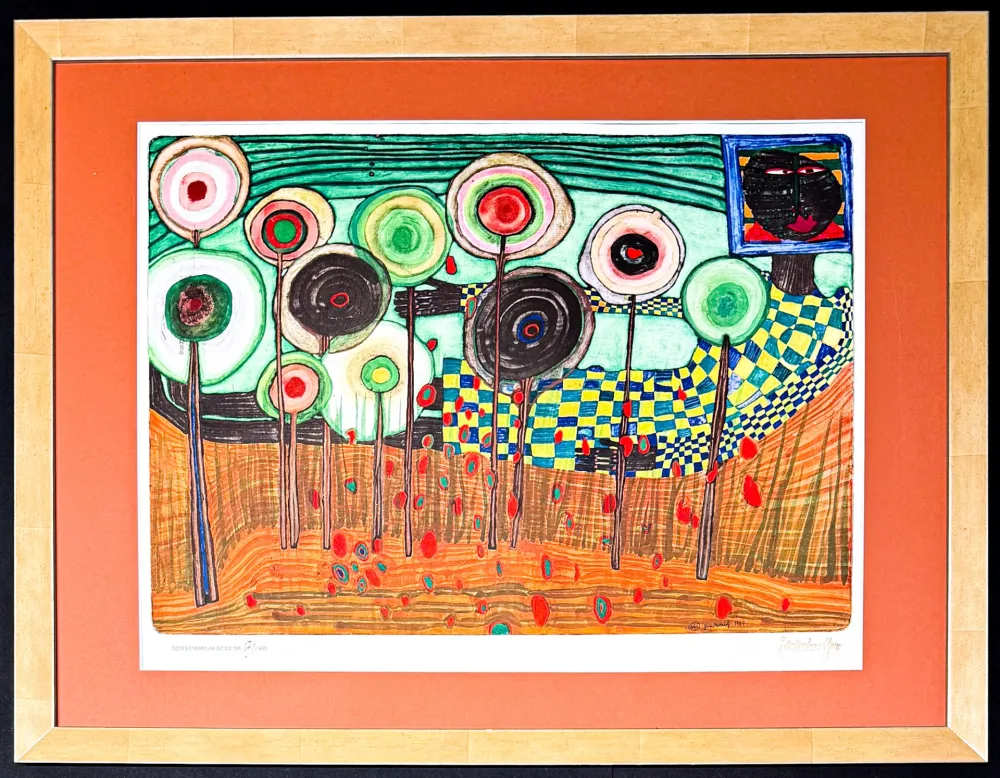 Lithografie Hundertwasser - Friedensreich Hundertwasser (1928–2000) – Colour lithograph on paper – 1967