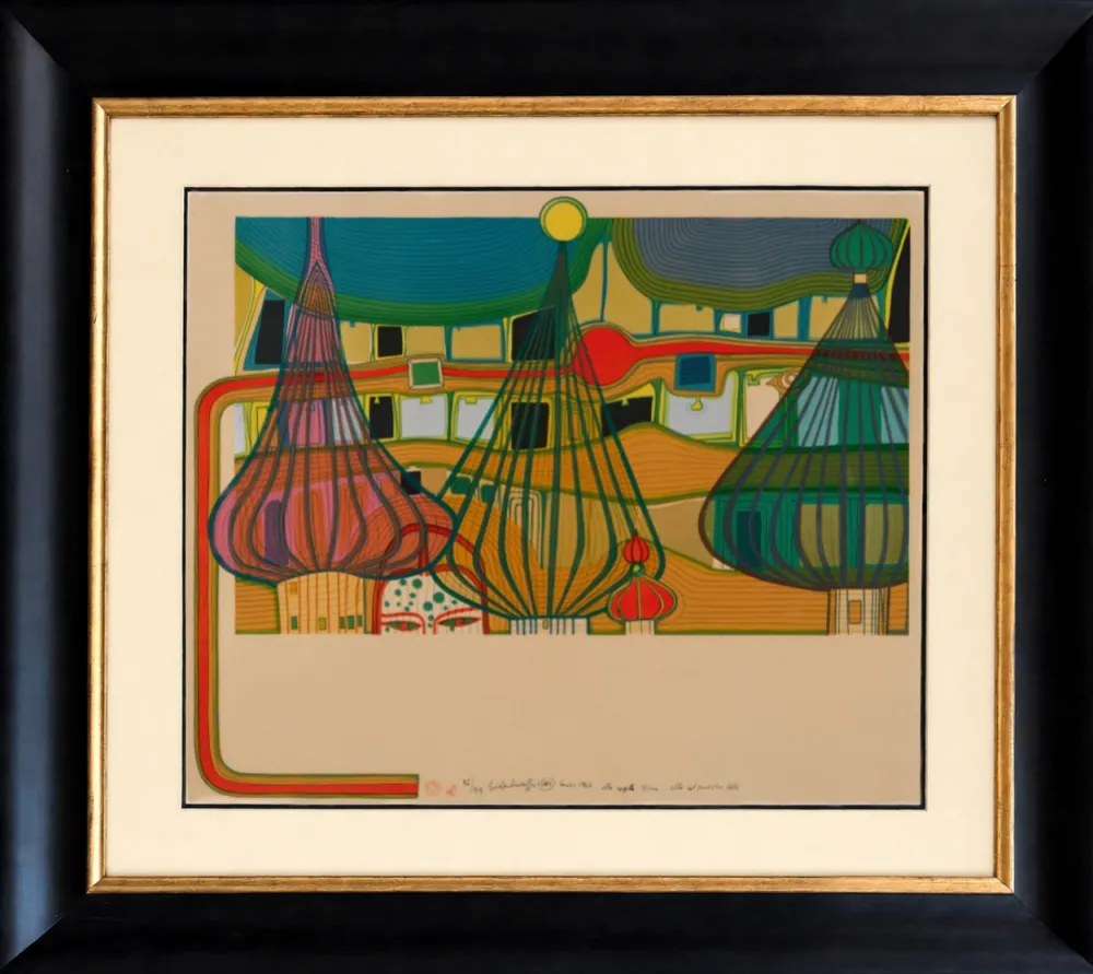 Lithografie Hundertwasser - L'Expulsion
