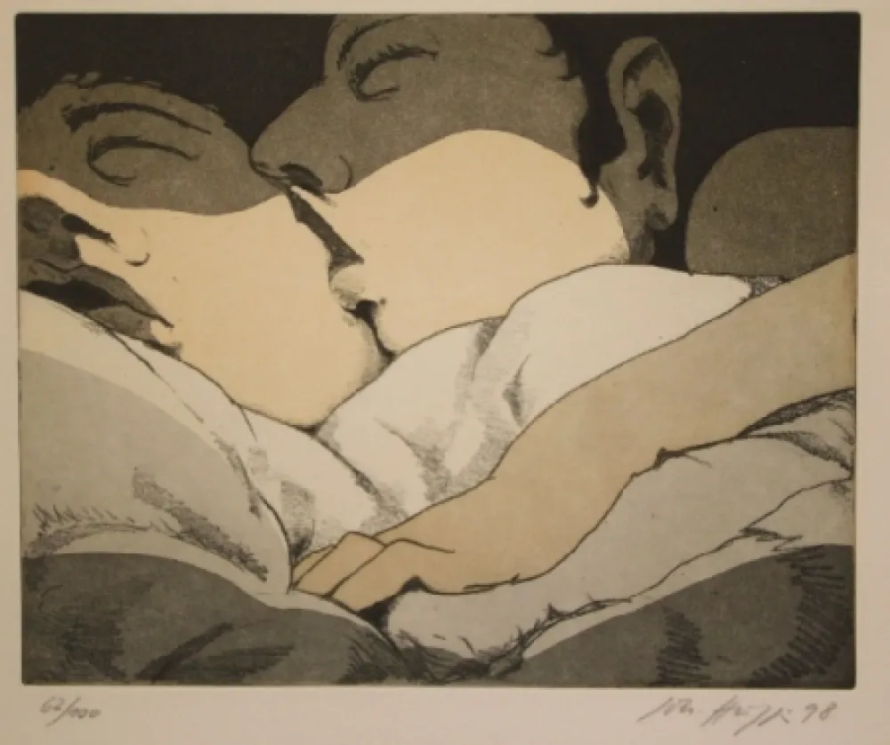 Ets En Aquatint Hüppi - Le baiser
