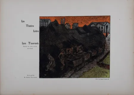 Lithografie Ibels - Le Théâtre Libre : Les Tisserands