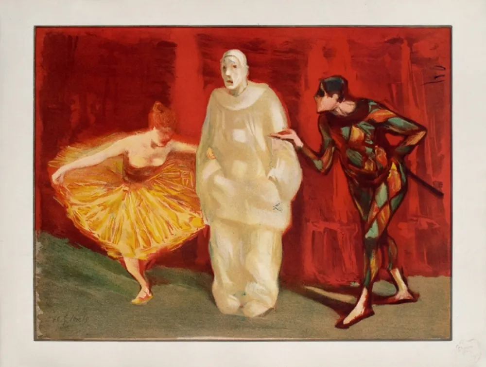 Lithografie Ibels - Pantomime